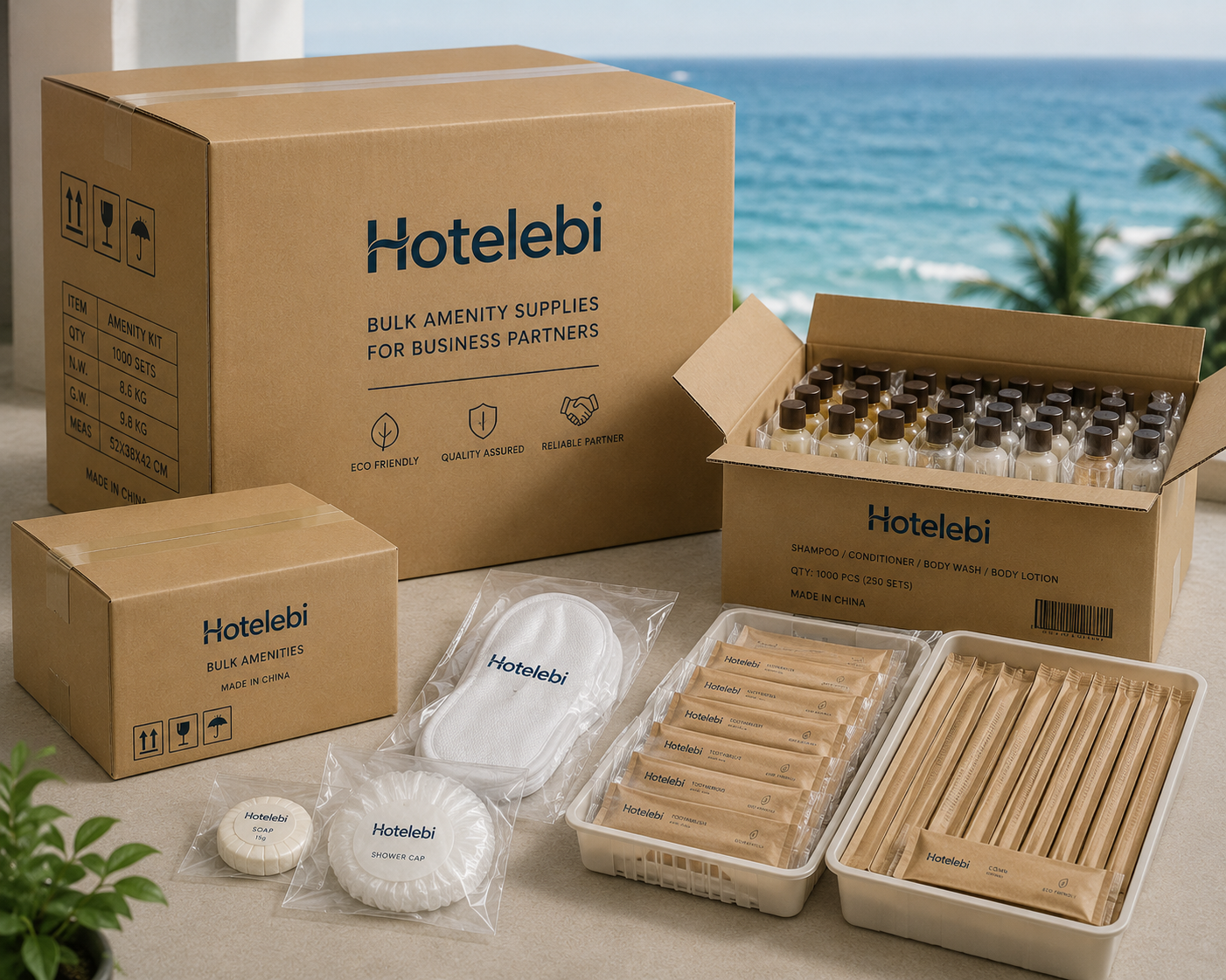 Bulk packaging for hotel supply projects