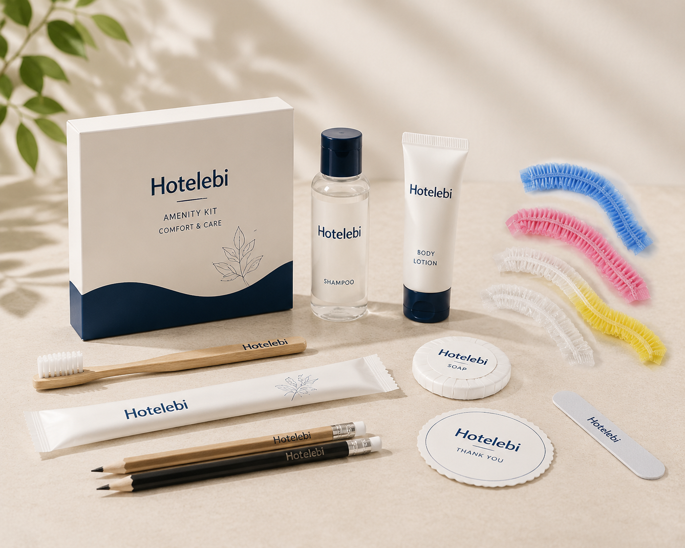 Hotelebi OEM Service -- Custom Color Options for hotel amenities and hospitality supplies