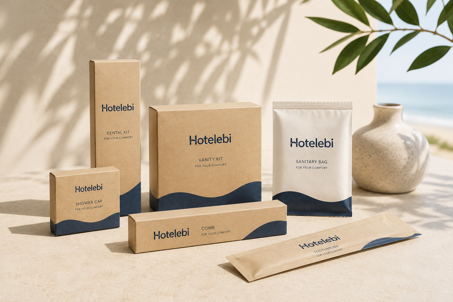 Hotelebi OEM Service -- Custom Packaging Design for hotel amenities and hospitality supplies