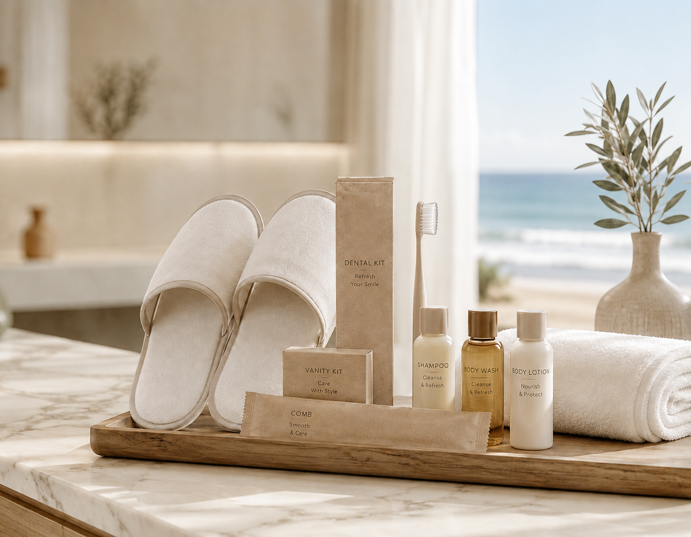 Premium hotel amenities custom packaging and branded products